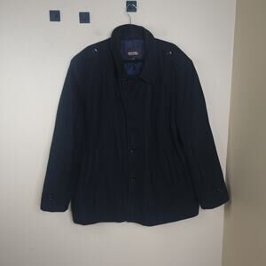 Michael Kors Black Wool Blend Peacoat Size 2XL